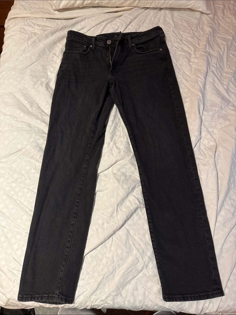 H&M Black Straight-Leg Jeans for Men